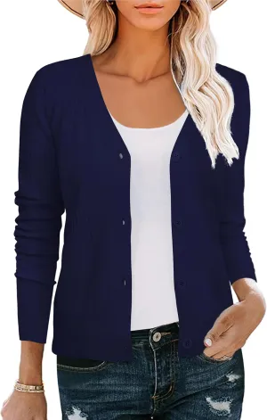 U.Vomade Women's Cardigans 3/4 Sleeve Open Front Cropped Cardigan Hollow Out Bolero Shrug S-XL