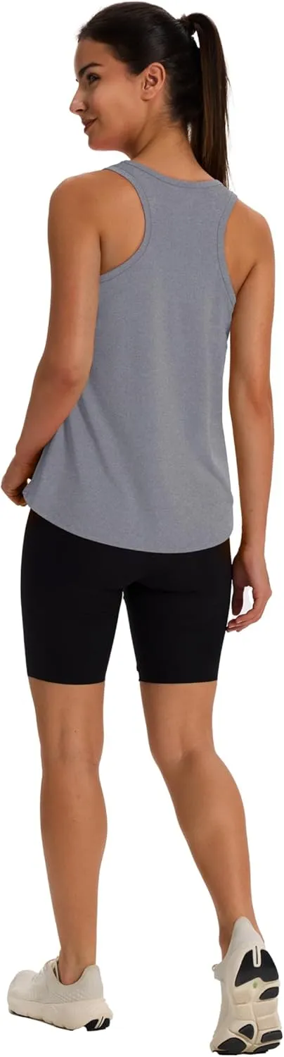 WIHOLL Women's Workout Tank Tops Sleeveless Athletic Racerback for Gym Yoga Running - Summer Fitness Tops Scoop Neck (S-XXL)