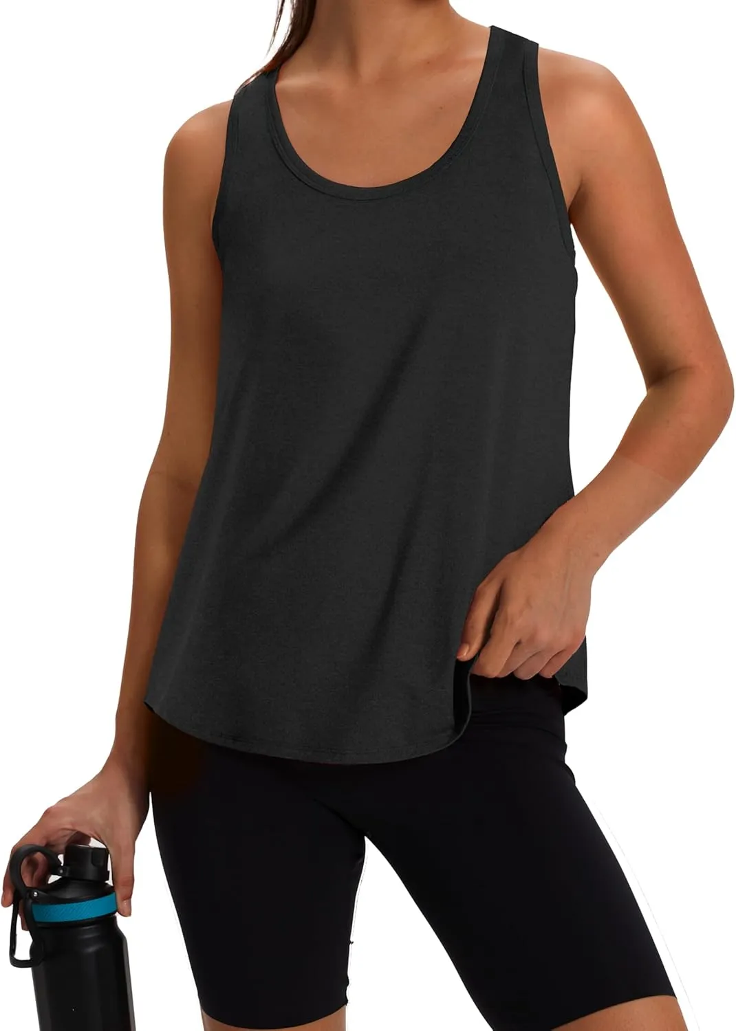 WIHOLL Women's Workout Tank Tops Sleeveless Athletic Racerback for Gym Yoga Running - Summer Fitness Tops Scoop Neck (S-XXL)