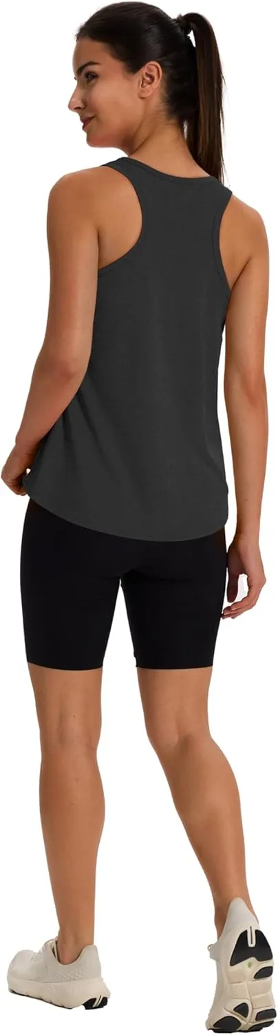 WIHOLL Women's Workout Tank Tops Sleeveless Athletic Racerback for Gym Yoga Running - Summer Fitness Tops Scoop Neck (S-XXL)