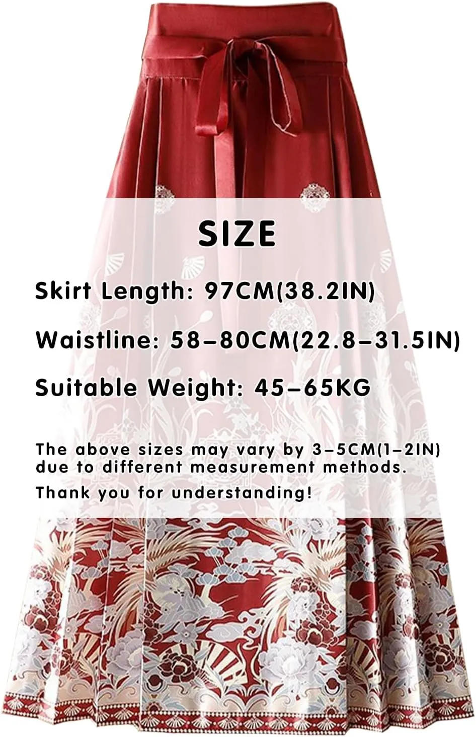 Women Horse Face Skirt Seft Tie Print Elegant Vintage Long Swing Maxi Pleated Skirts Chinese Traditional Hanfu Mamianqun