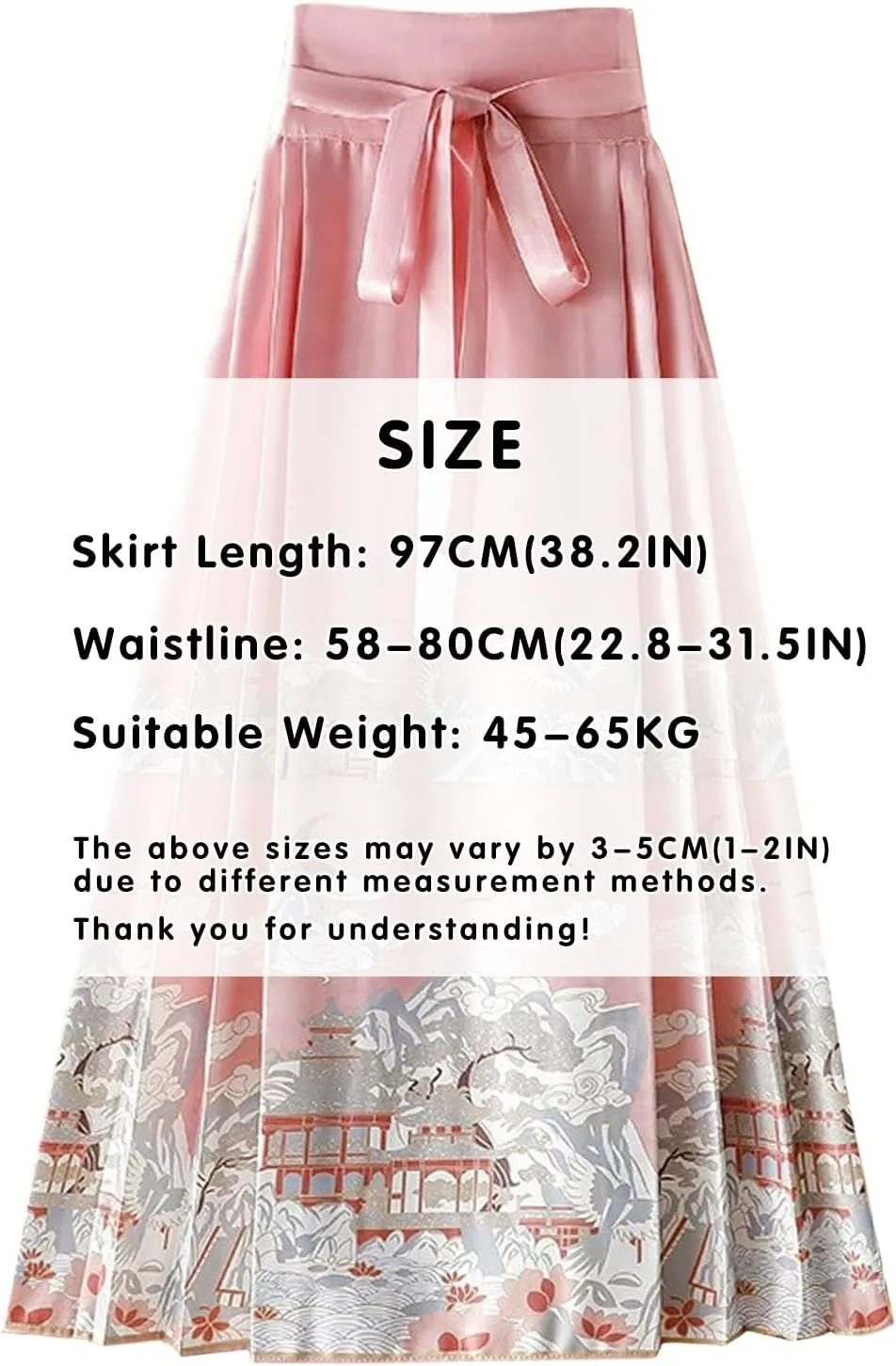 Women Horse Face Skirt Seft Tie Print Elegant Vintage Long Swing Maxi Pleated Skirts Chinese Traditional Hanfu Mamianqun