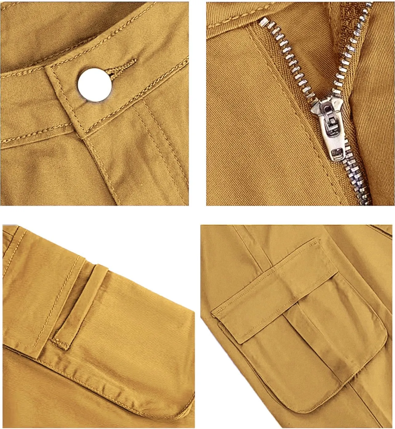 Women Mid Waisted Cargo Jeans Flap Pocket Straight Wide Leg Casual Baggy Boyfriend Denim Streetwear Pants
