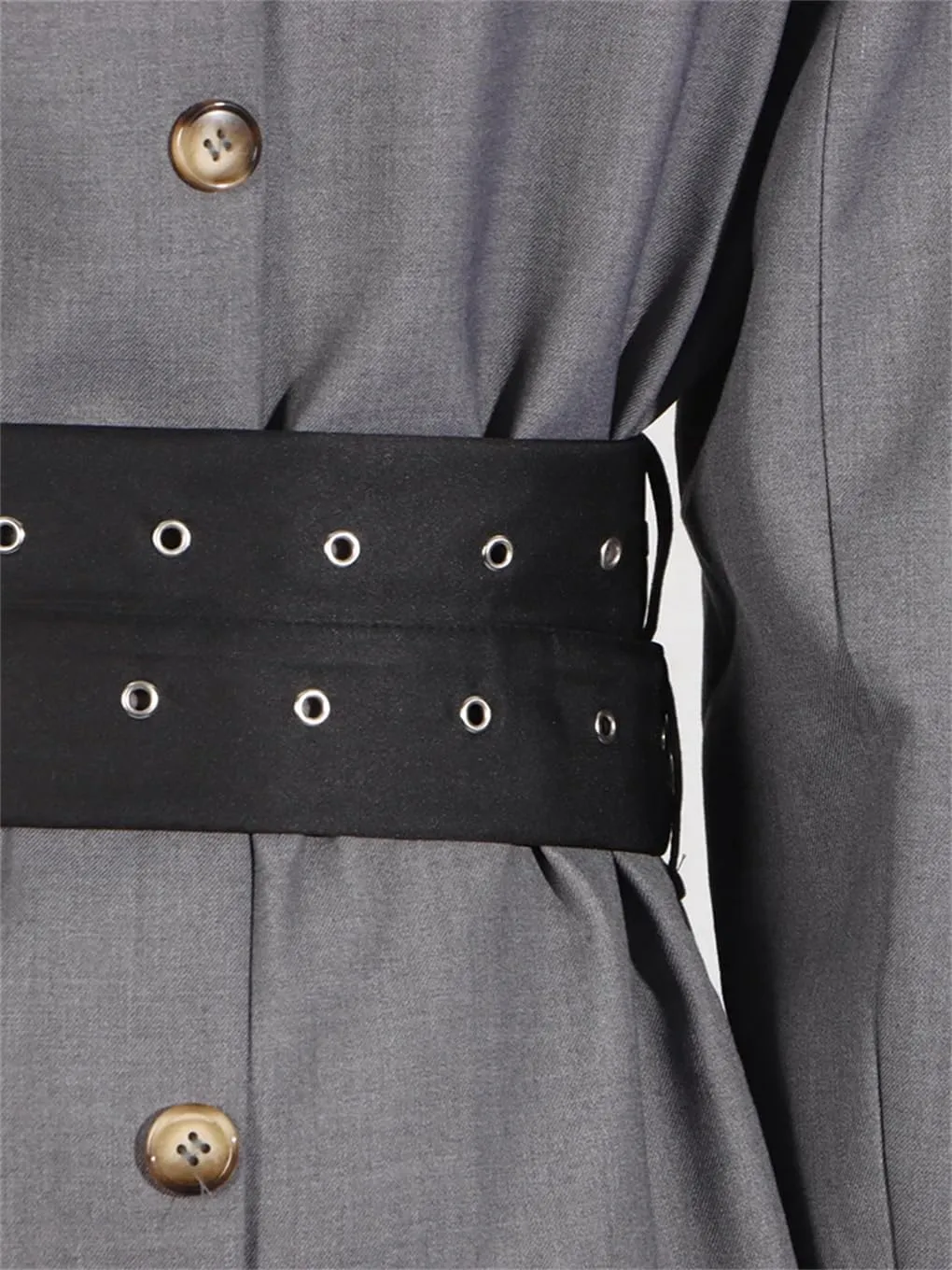 Women Patchwork Belts Blazers for Women Notched Collar Long Sleeve Hit Color Casual Temperament Blazer Female
