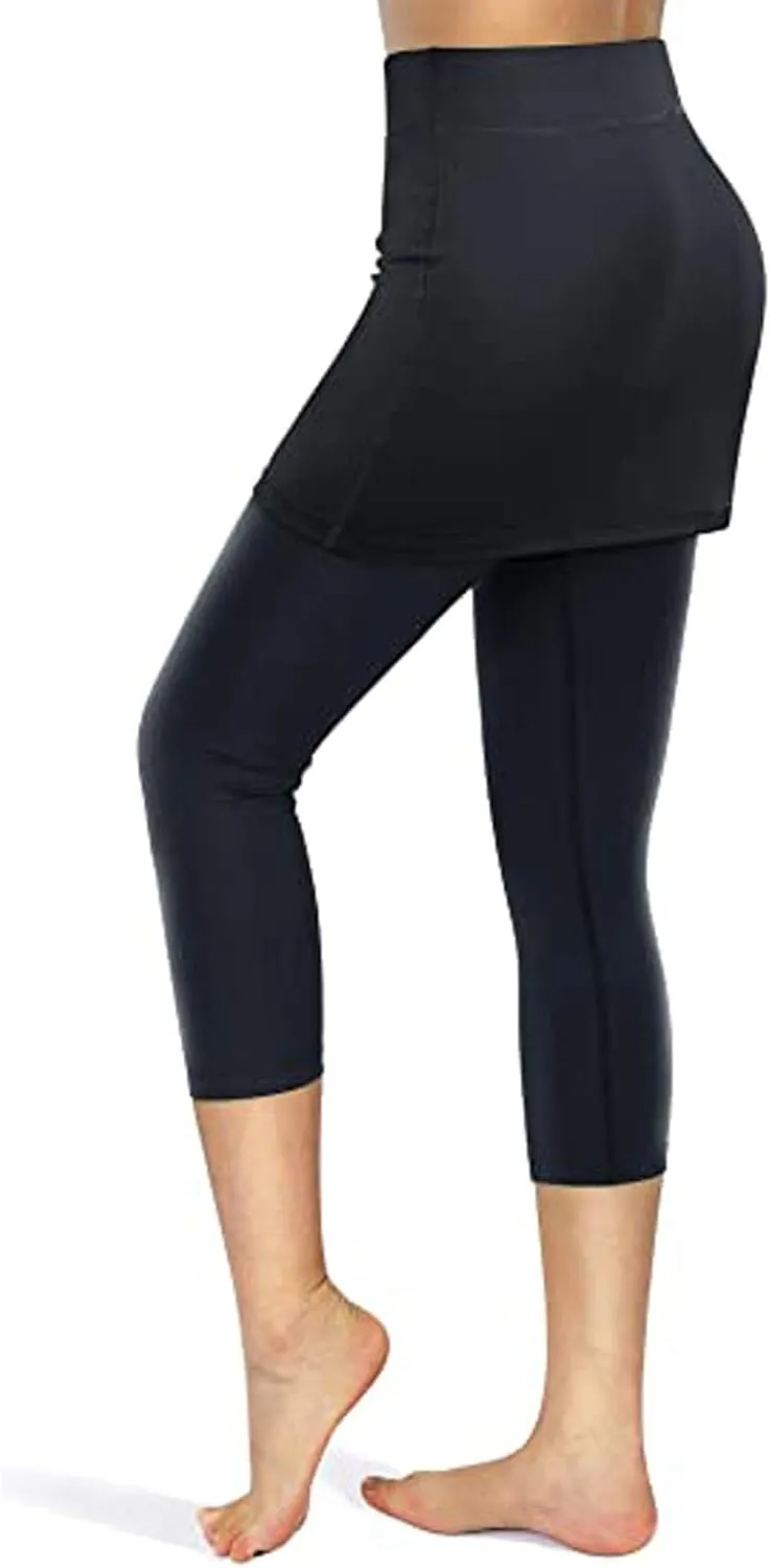 Women Sports Legging Skirts 2025 Trendy Beach Playing Tennis Yoga Sweatpant High Waisted Elastic Slim Fit Casual Pant