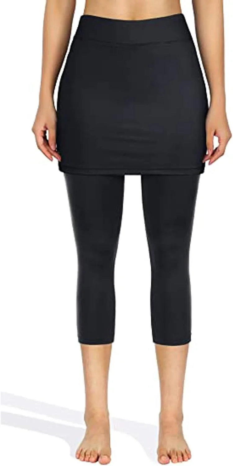 Women Sports Legging Skirts 2025 Trendy Beach Playing Tennis Yoga Sweatpant High Waisted Elastic Slim Fit Casual Pant