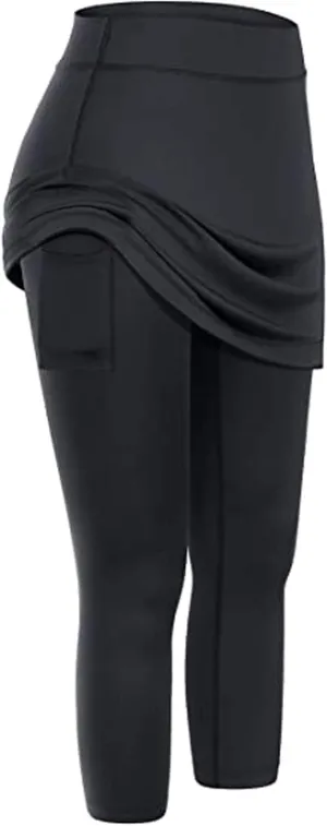 Women Sports Legging Skirts 2025 Trendy Beach Playing Tennis Yoga Sweatpant High Waisted Elastic Slim Fit Casual Pant