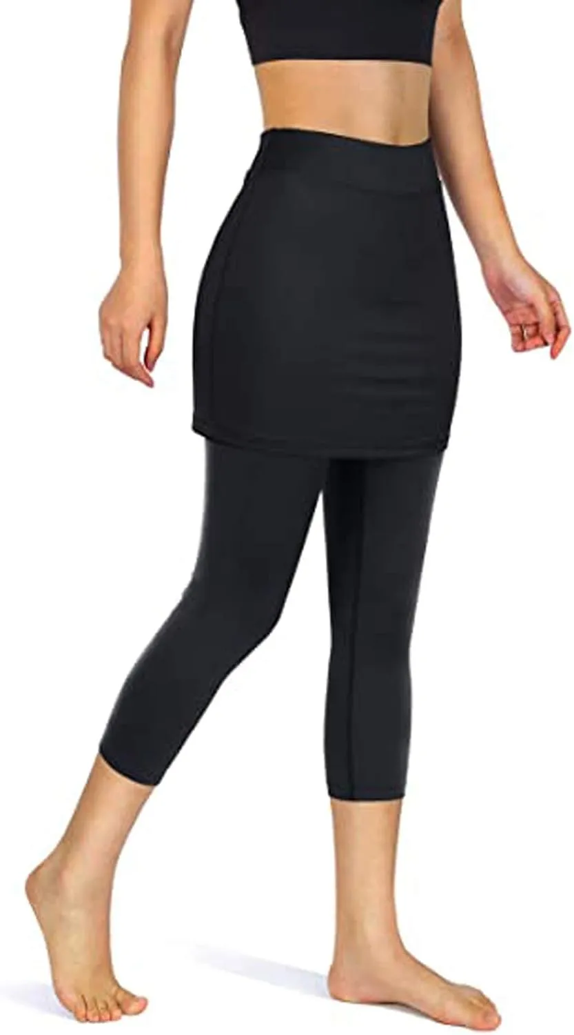 Women Sports Legging Skirts 2025 Trendy Beach Playing Tennis Yoga Sweatpant High Waisted Elastic Slim Fit Casual Pant