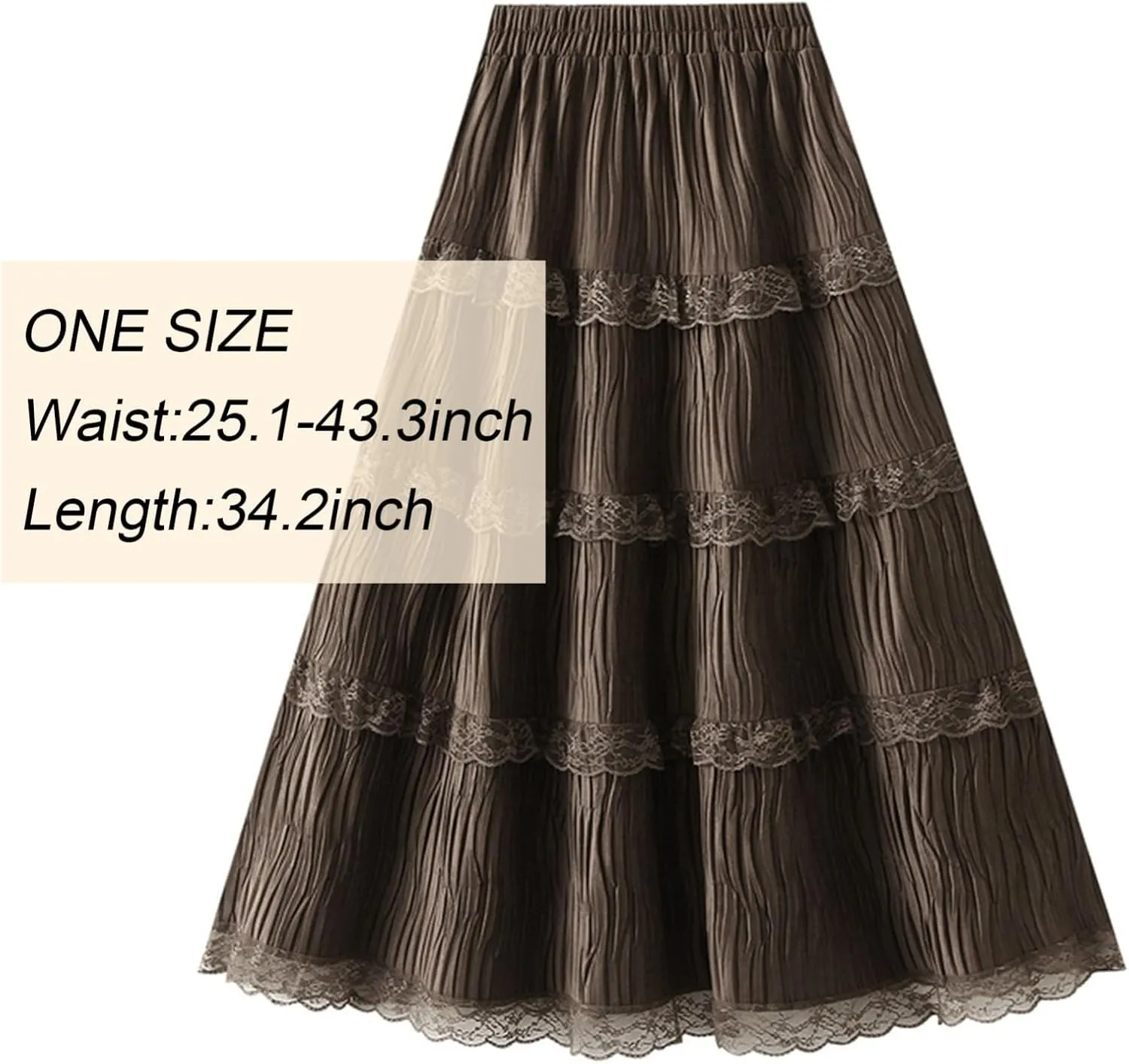 Womens A Line Long Skirt Casual High Waist Tiered Pleated Skirt Elegant Flared Midi Wedding Skirts