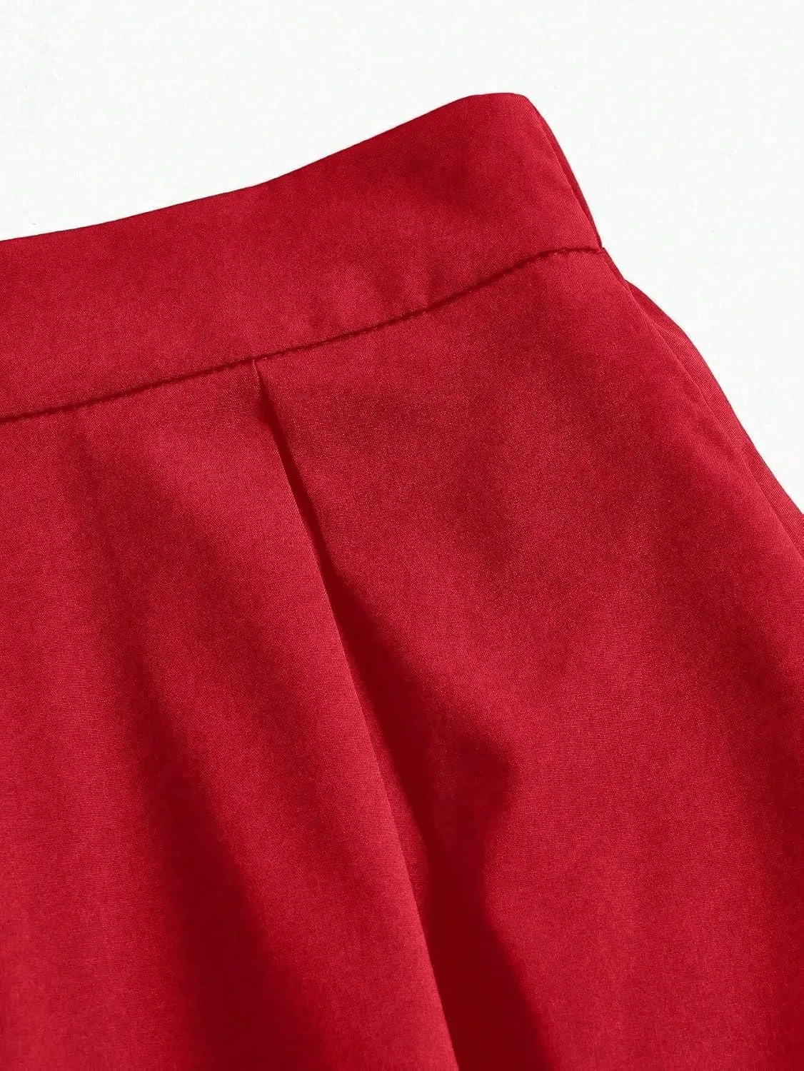 Women's Basic Solid Color Elegant Maxi Midi Skirt With Side Pockets Pleated Loose Casual Skirts