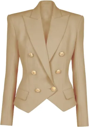 Women's Blazer Business Women Casual Long Sleeve Double Breasted Suit Jacket Office Lady Work Blazers Suit