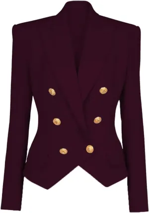 Women's Casual Blazer Business Women Open Front Double Breasted Suit Jacket Office Lady Work Blazers Suit
