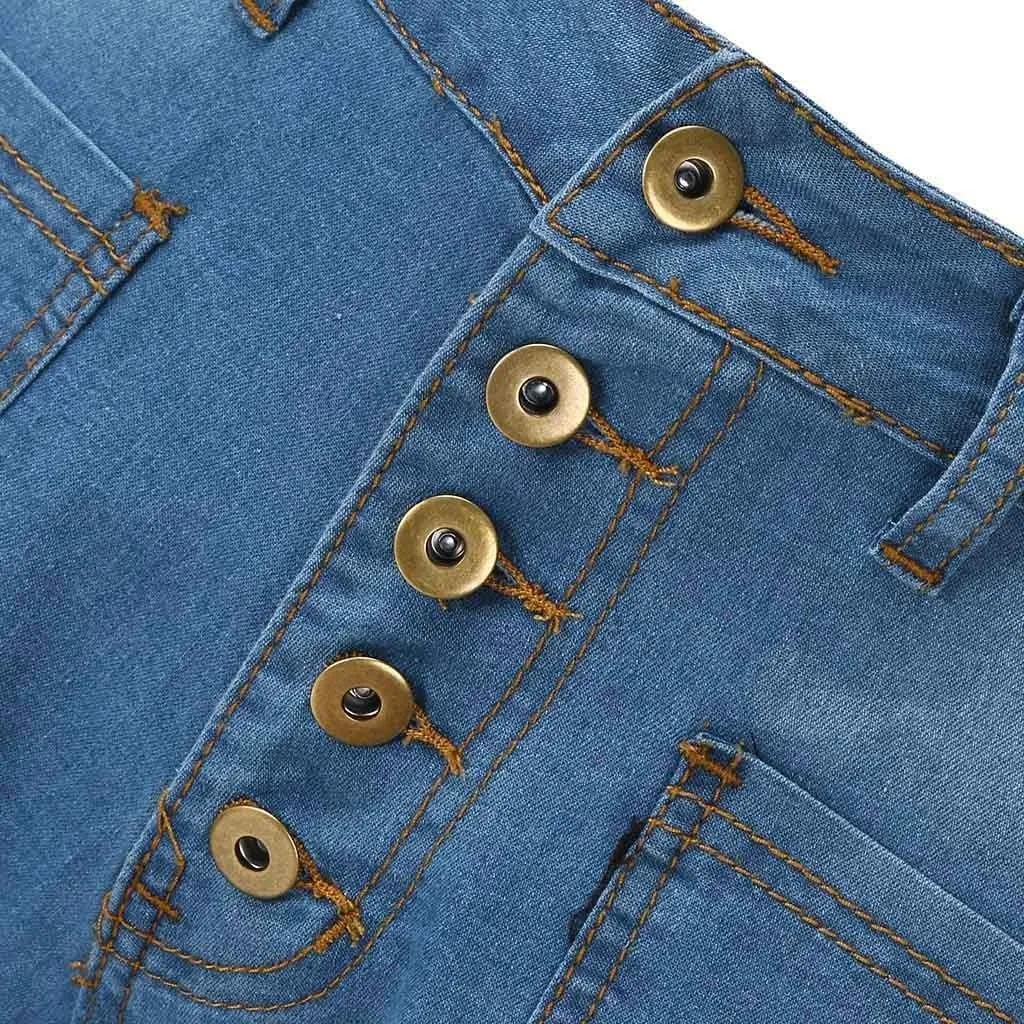 Womens High Waisted Flare Denim Pant Trendy Relax Fit Washed Jeans Gradient Pleated Bell Bottom Casaul Denim Trousers