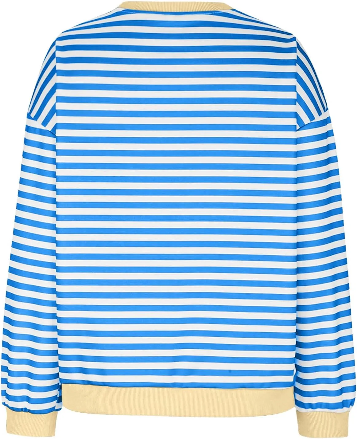 Womens Oversized Sweatshirt Long Sleeve Striped Sweatshirts Loose Fit Pullover Top Fashion Y2k Clothes Fall Outfits
