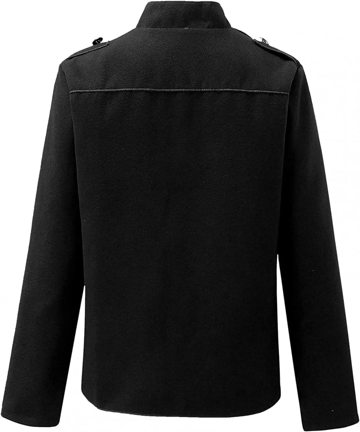 Women's Spring Double Breasted Open Front Blazers Jacket Business Casual Lightweight Stand Collar Cropped Coat