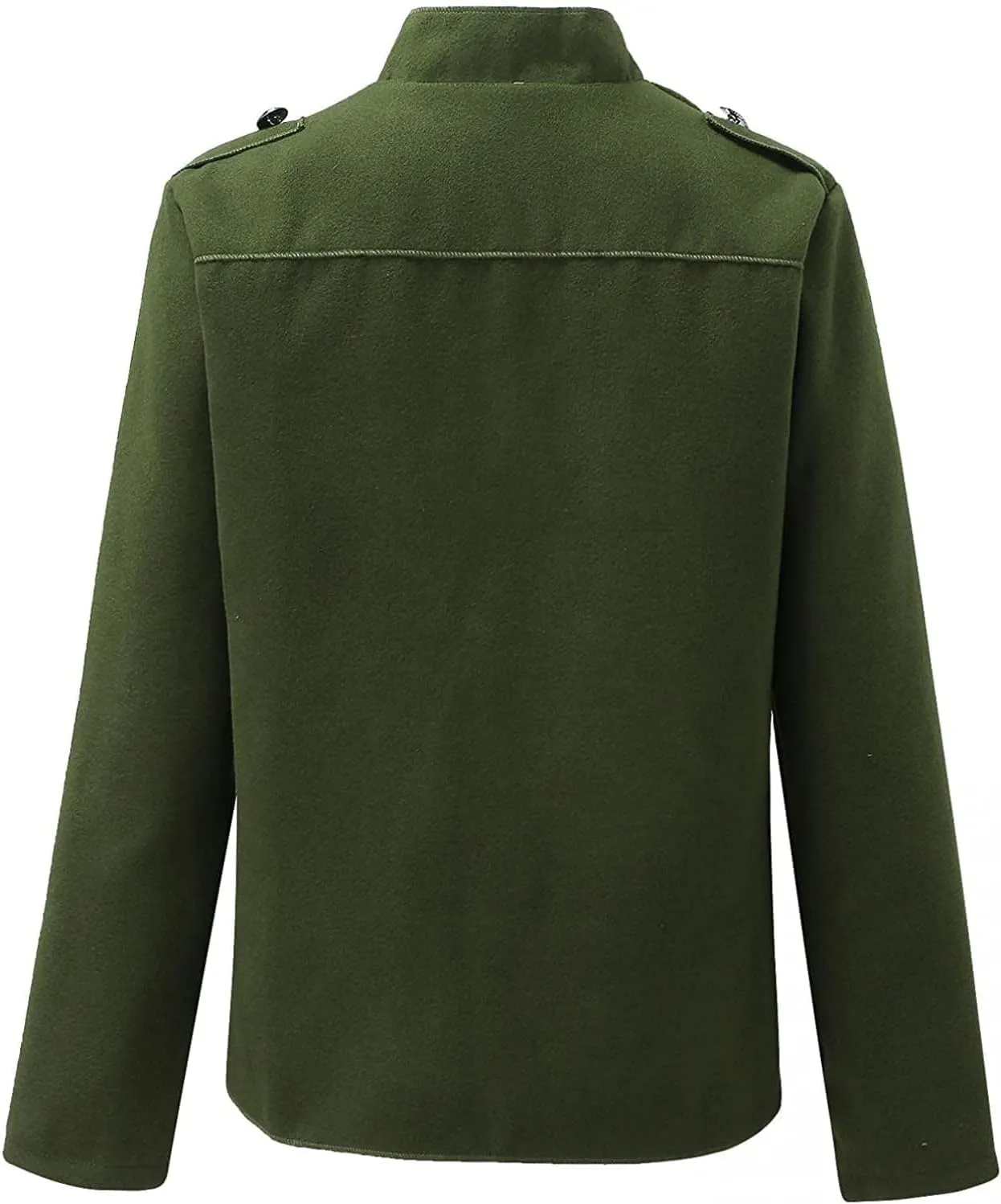 Women's Spring Double Breasted Open Front Blazers Jacket Business Casual Lightweight Stand Collar Cropped Coat