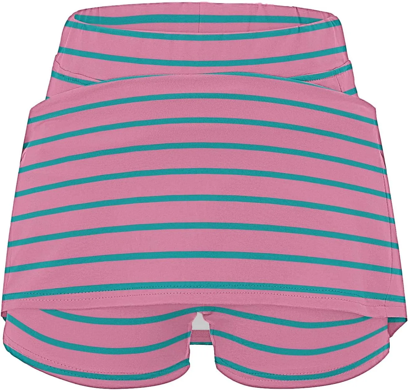 Womens Striped Skirt Shorts Stretchy High Waisted Home Relaxing Lounge Homewears Fitness Workout Yoga Casual Leggings
