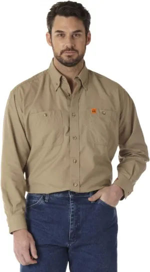 Wrangler Men's Riggs Workwear Flame Resistant Two Pocket Work Shirt
