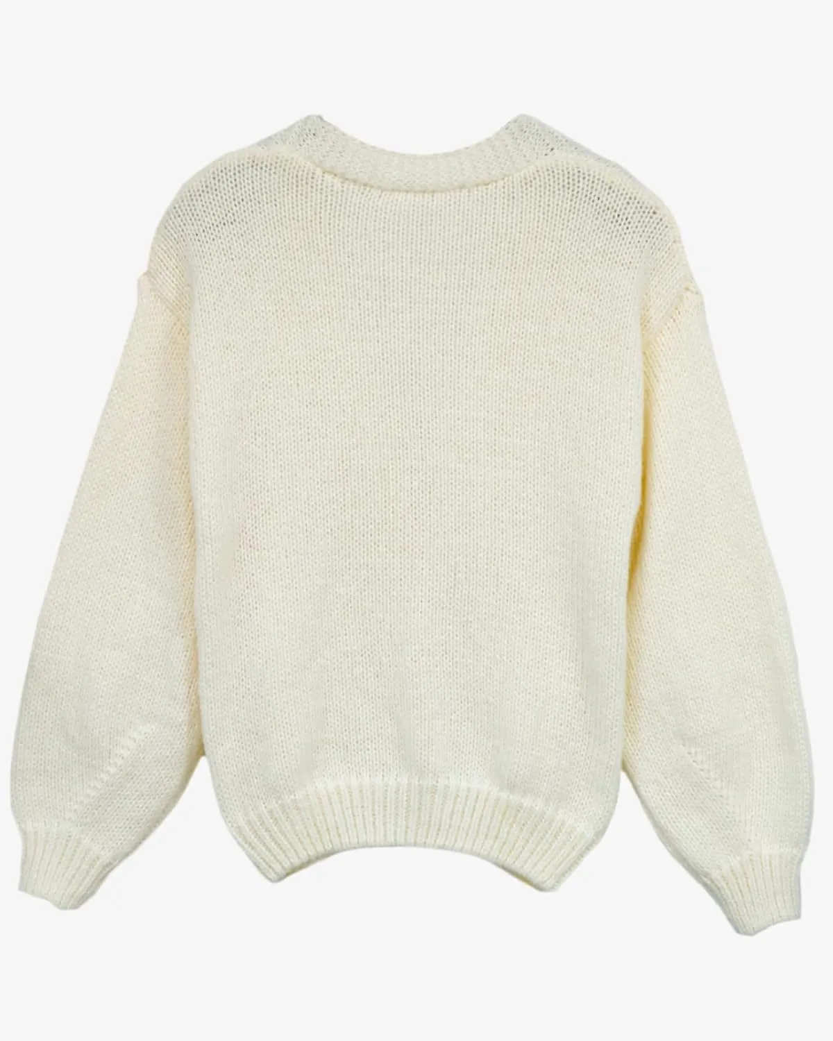 Y2k Sweater Cardigan for Women, Long Sleeve V-Neck Button Crochet Flower Knit Womens Clothes.